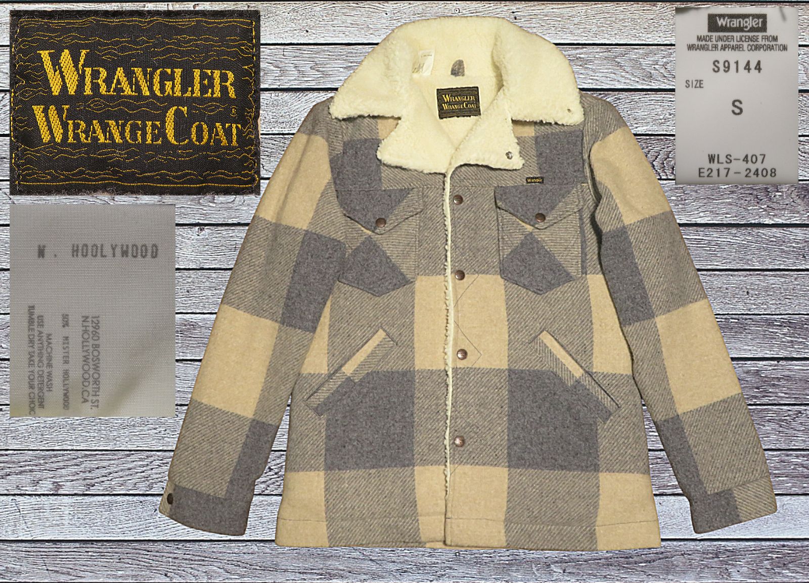 Wrangler× N.HOOLYWOOD ラングラー別注 ウール チェック ボア ランチ 