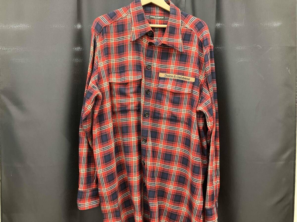 Dolce-Gabbana ドルチェ＆ガッバーナ チェックネルシャツ レッド