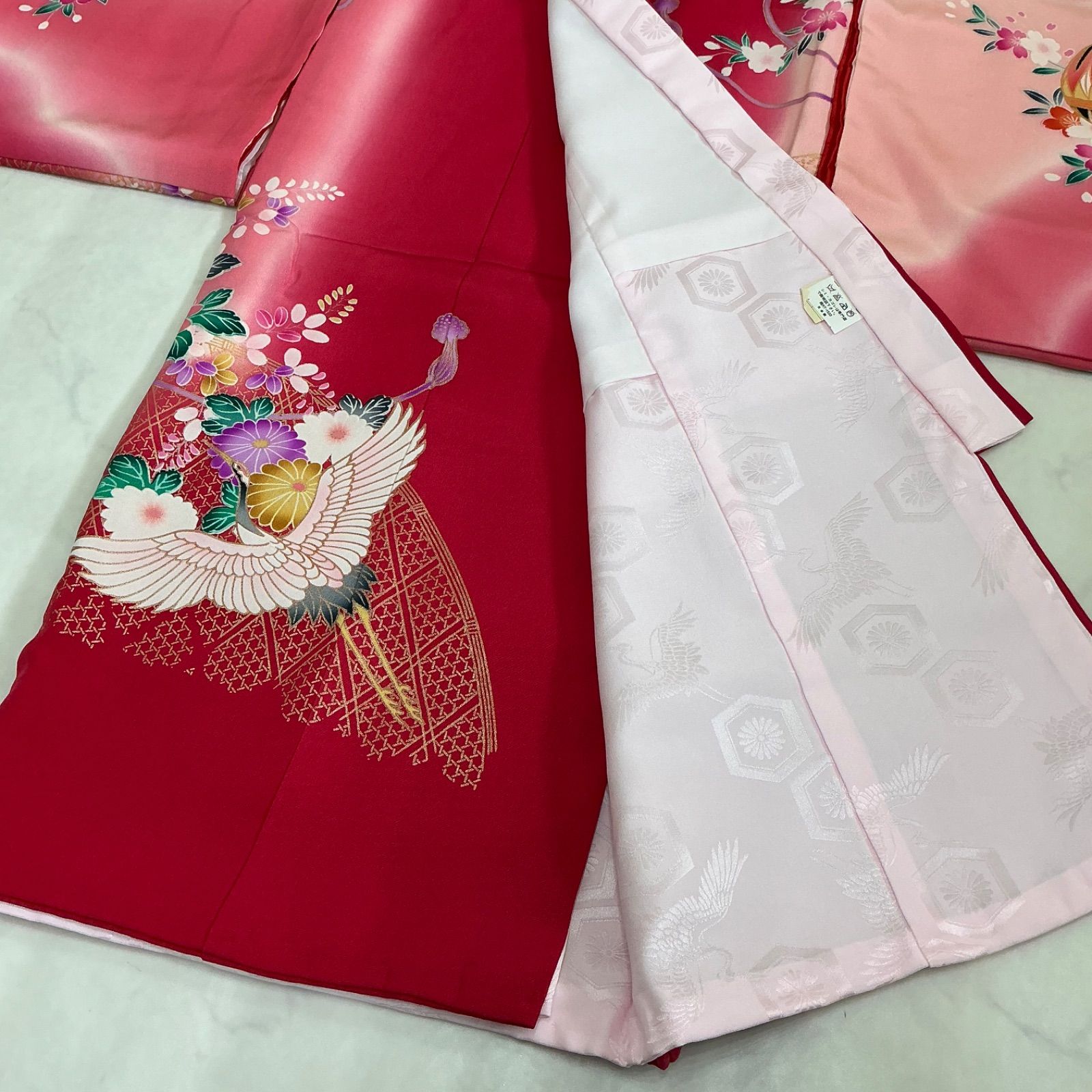 ◇kimono+one◇美品◇産着◇お宮参り◇正絹◇長襦袢付き◇七五三 