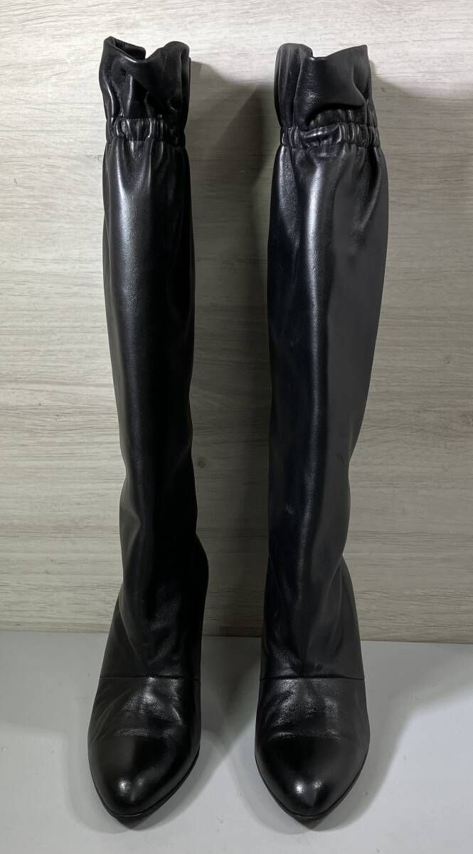 NEBULONI E./ネブローニ/ギャザーロングブーツ/ブラック/38 - メルカリ