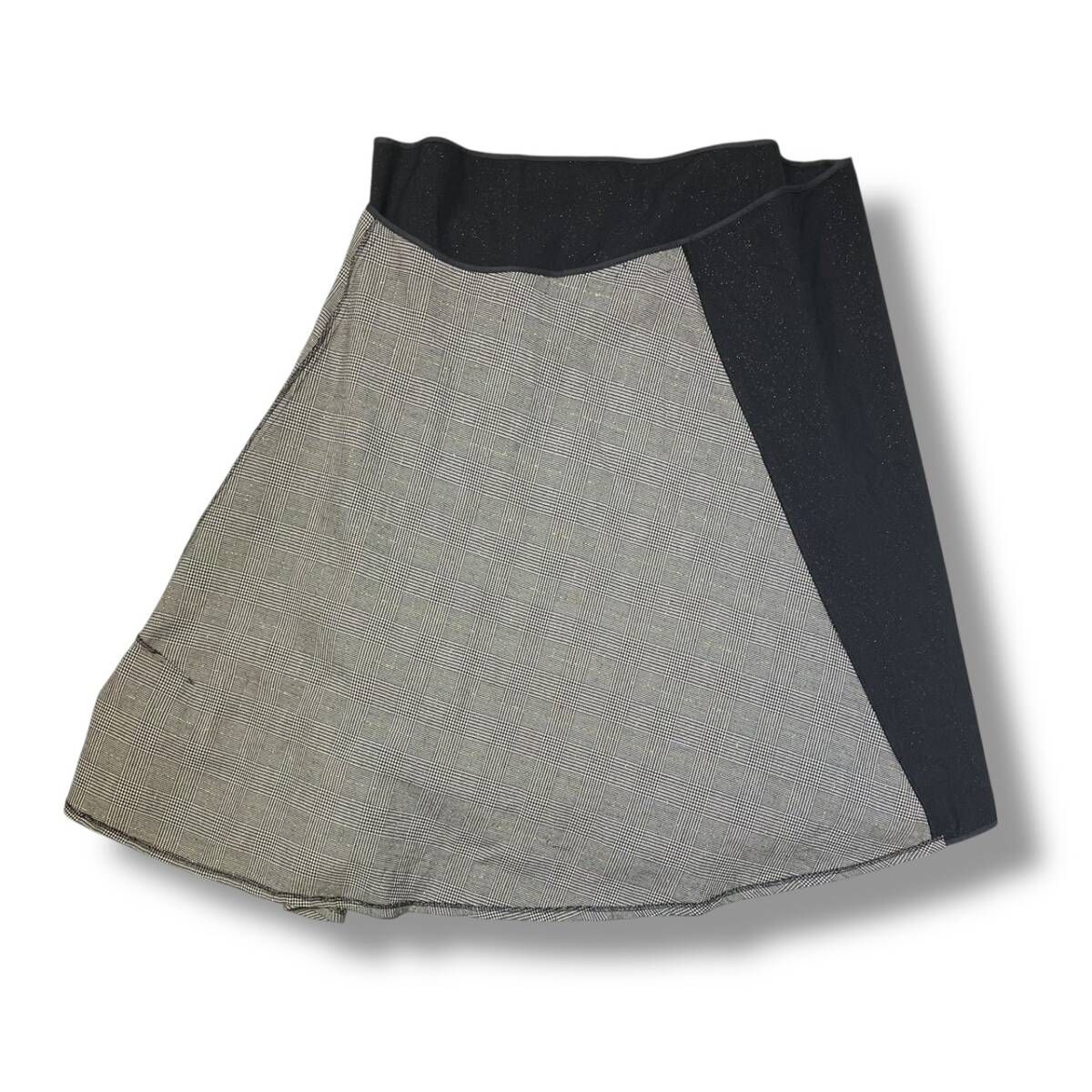 99 AW archive COMME des GARCONS マキシ丈スカート GS-04015 M サイズМ ブラック×チェック柄 コムデギャルソン