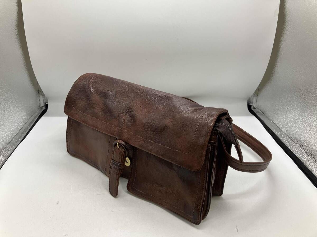 genten ゲンテン ショルダーバッグ ダークブラウン系 - メルカリ