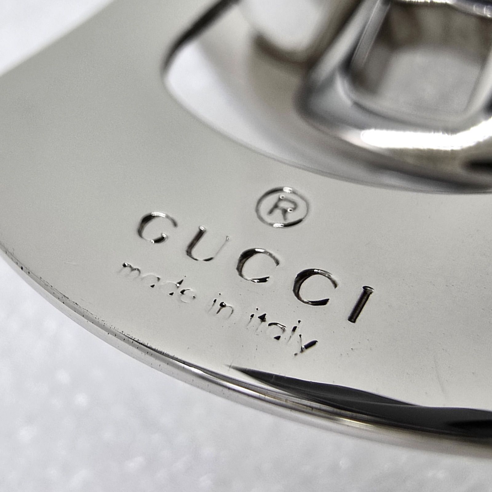 GUCCI マネークリップ インターロッキングG シルバー