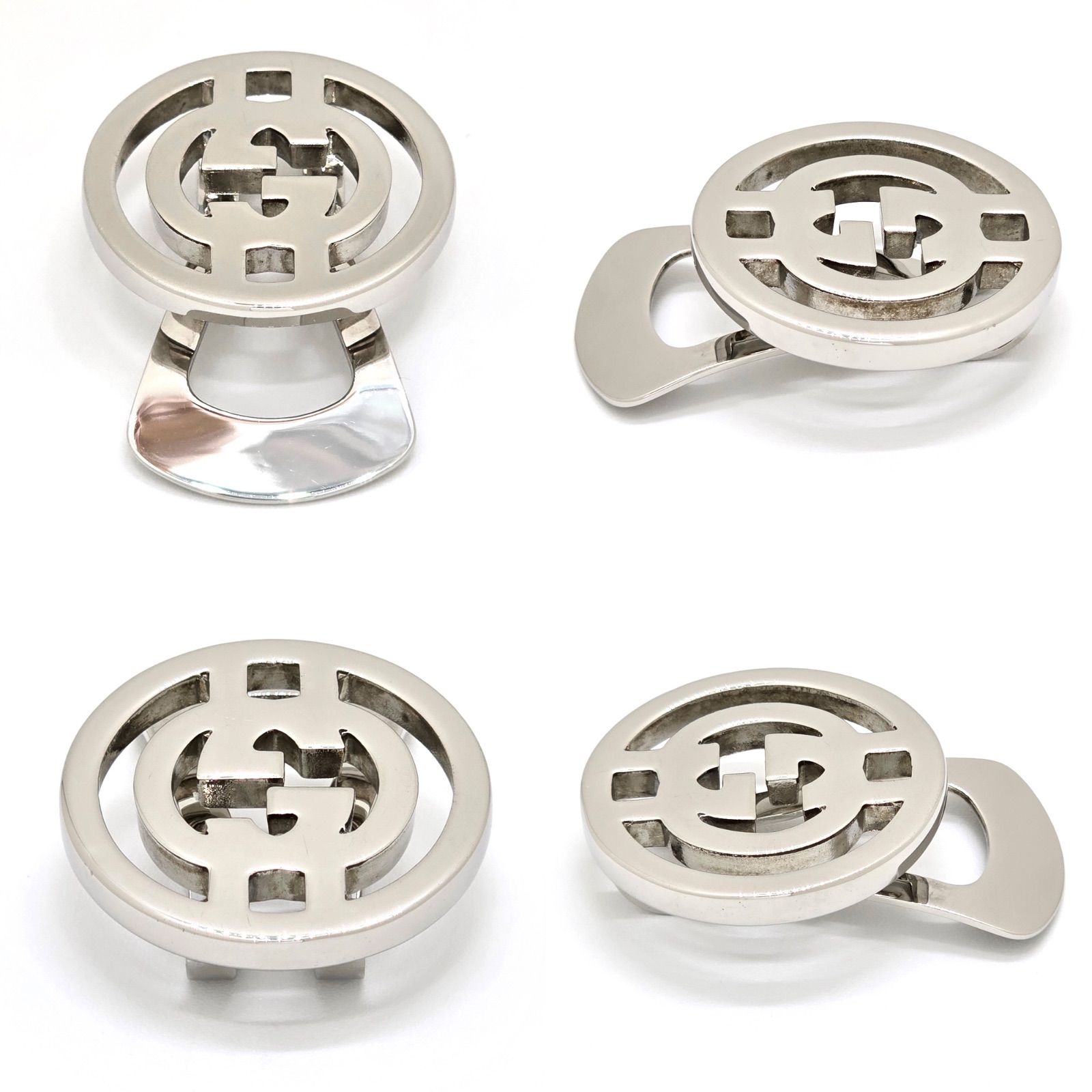 GUCCI グッチ インターロッキングG マネークリップ GG シルバーカラー