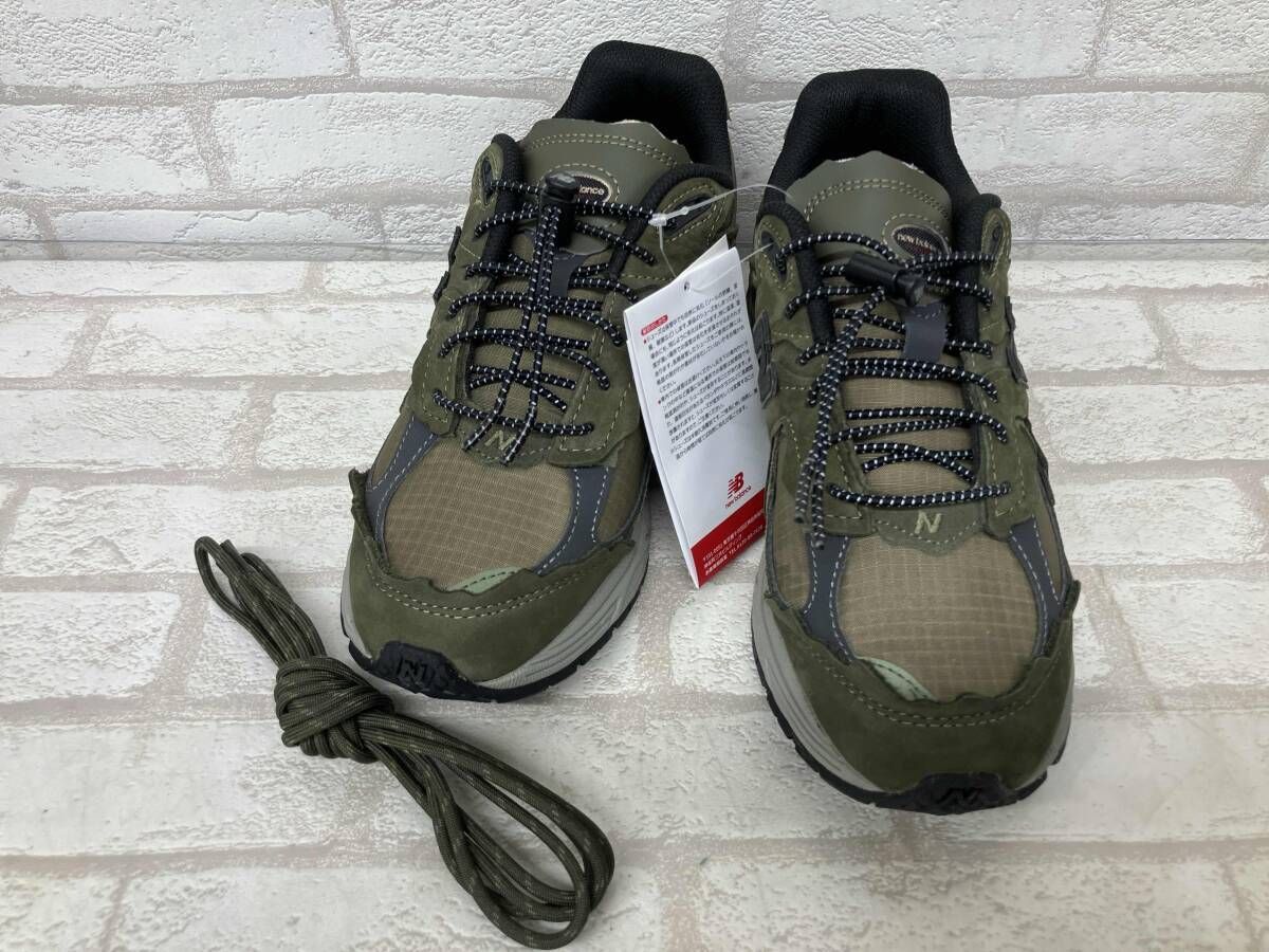 balance ニュー ンス スニーカー ローカット カーキ レディース 23.5 am