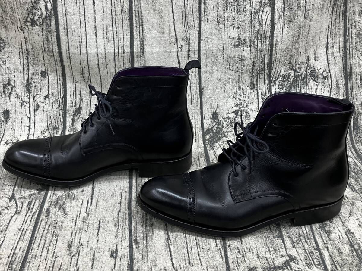 CARMINA ブーツ ドレスシューズ ストレートチップ ７インチ 約25 cm ブラック