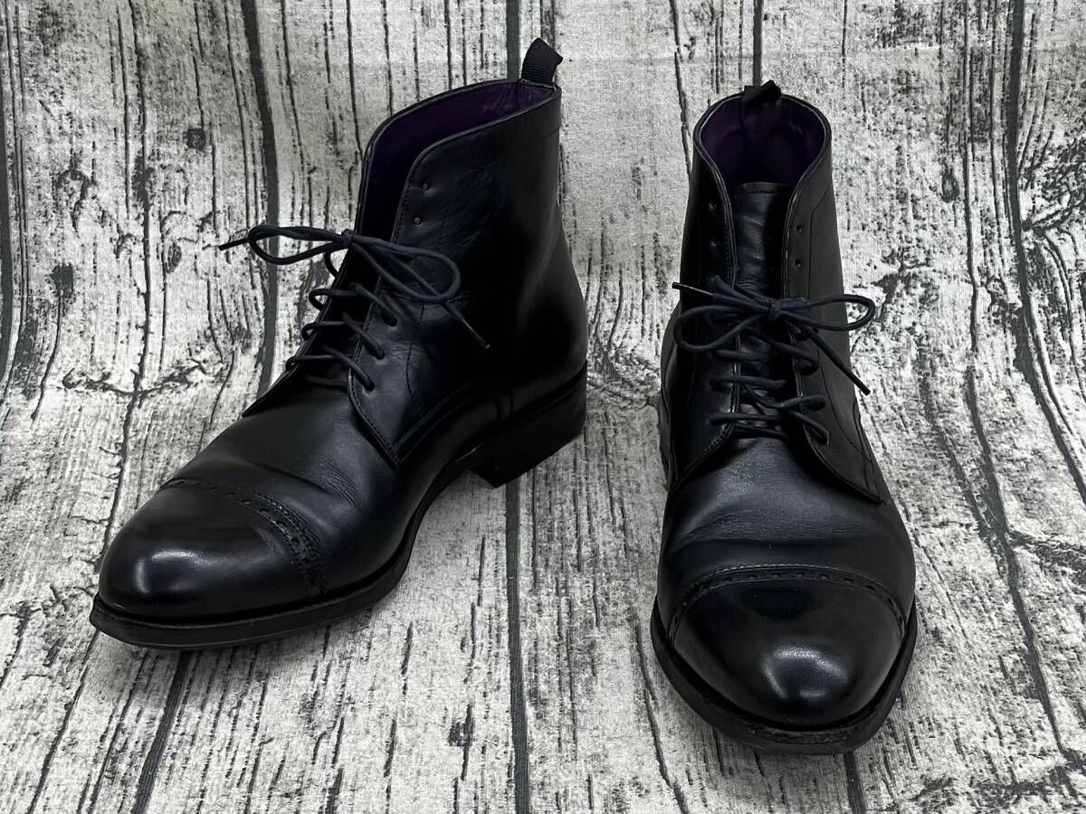 CARMINA ブーツ ドレスシューズ ストレートチップ ７インチ 約25 cm ブラック