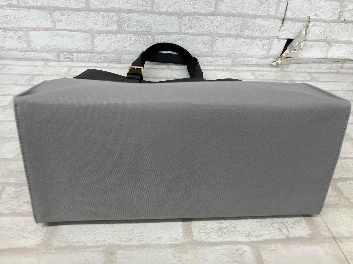 CULLNI クルニ トートバッグ グレー ブラック レザー キャンバス 異 