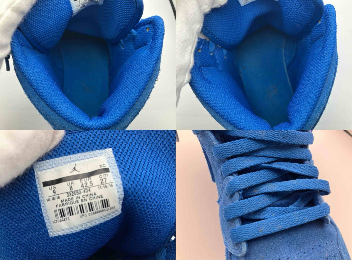  NIKE スニーカー AIR JORDAN 1 RETRO HIGH BLUE SUEDE 27 cm 当店鑑定済み スニーカー 靴