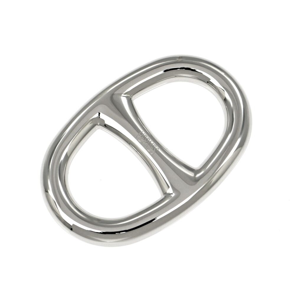 名東 エルメス スカーフリング シェーヌダンクル パーマブラス シルバーカラー 小物 その他