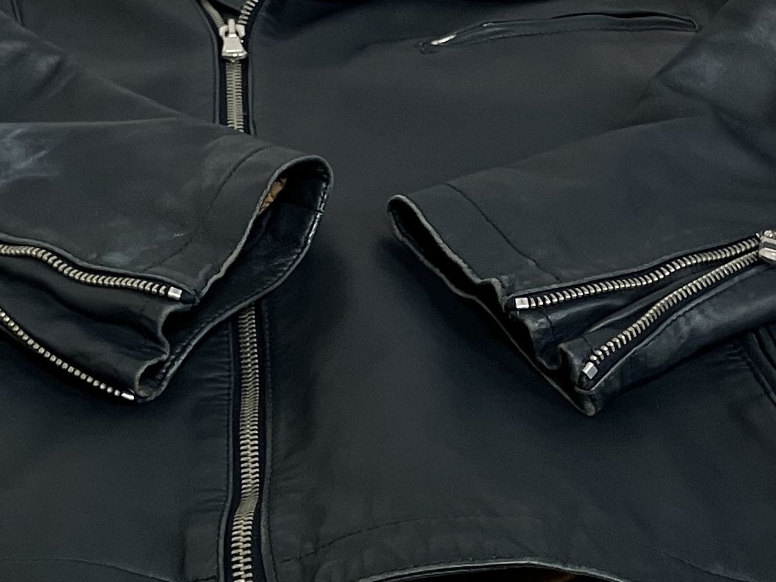 【美品】チンクアンタ ラムレザーシングルライダースジャケット ブラック 46 美品 チンクアンタ レザージャケット シングルライダース 黒 46 ss9 美