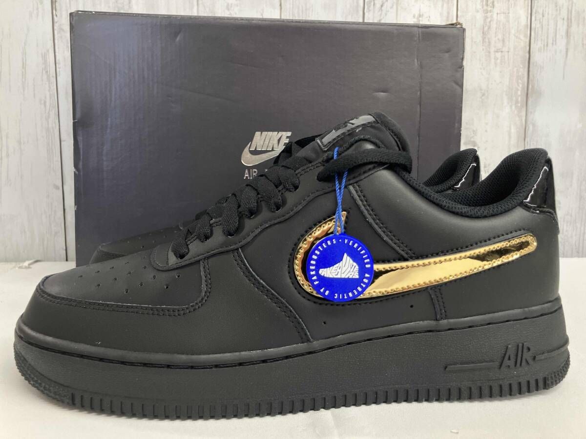 鑑定済み NIKE AIR FORCE 1 07 LV 8 3 スニーカー ナイキ エアフォース1 GOLD CT 2252-001 size 27.5㎝ ブラック