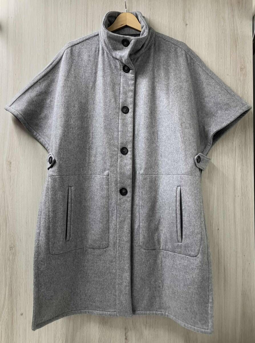 MAX MARAマックスマーラ ZENICA カシミヤ ウール リバーシブル ケープ フリーサイズ グレー