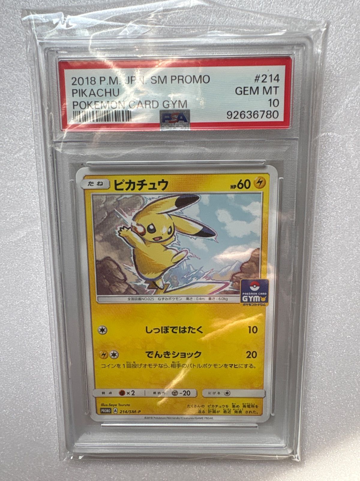 PSA 10 ピカチュウ GYMプロモ 214 SM P ポケモンカードジム