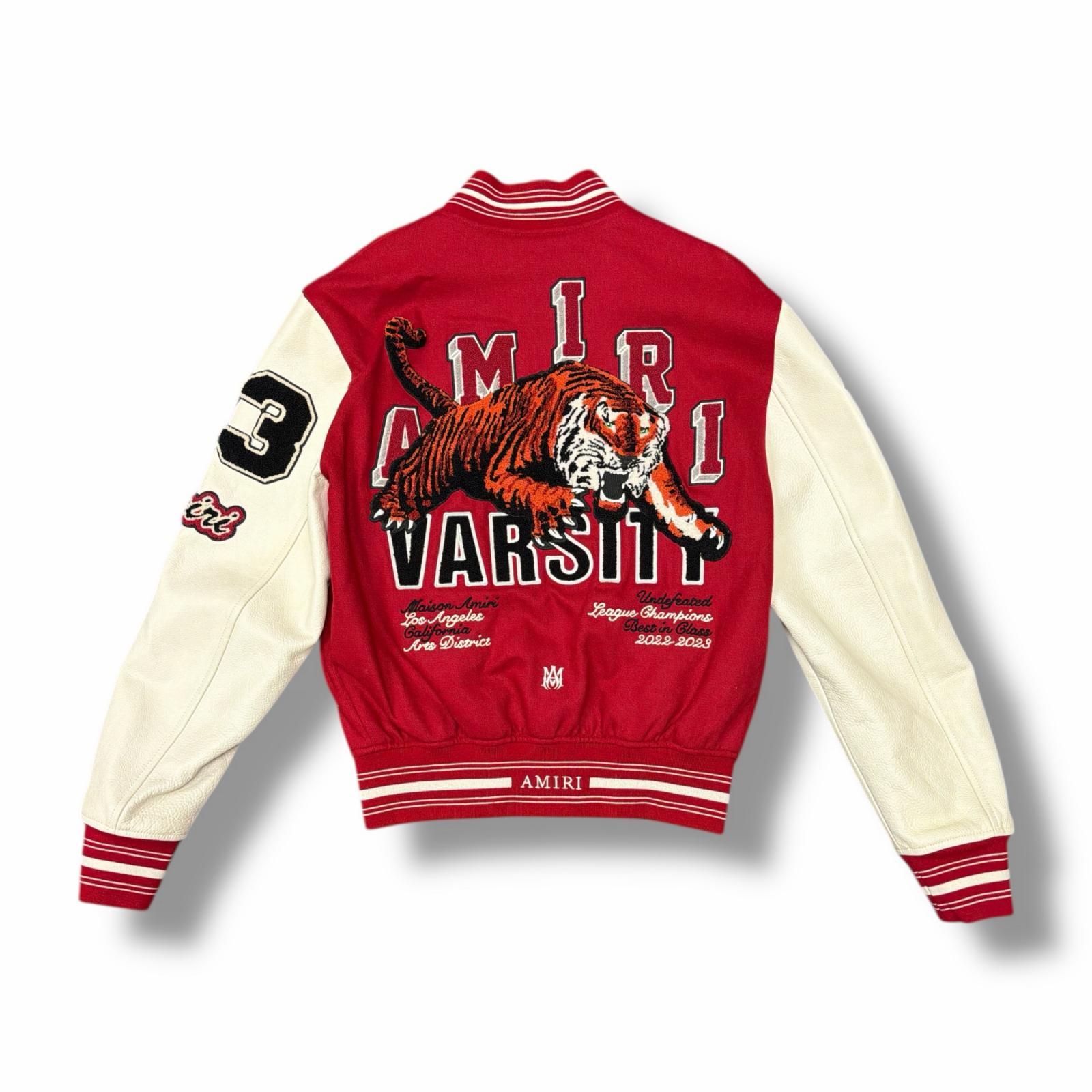 アミリ AMIRI スタジャン 正規品 レア 刺繍 ダーツ アミリ AMIRI スタジャン 正規品 レア 刺繍 ダーツ 首毛布部分取り外し