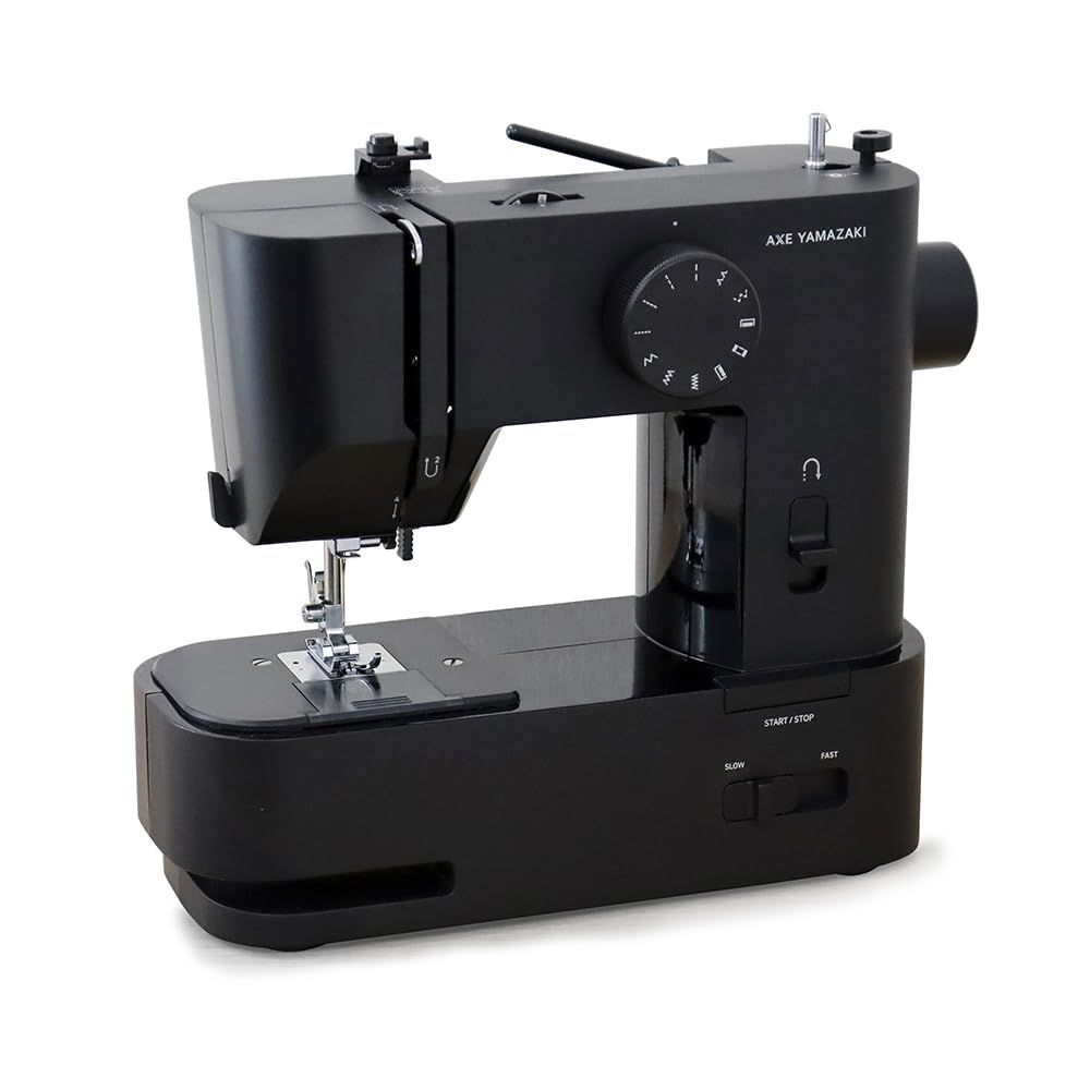 plusモデル アックスヤマザキ 子育てにちょうどいいミシン ミシン 老舗日本ブランド シンプル コンパクト 小型 初心者 子育て 電子 電動 2. B. 押え3点セット付き