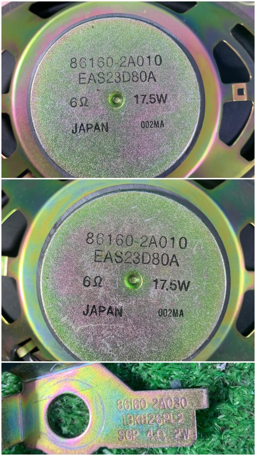 ZT-7456] 純正トヨタ 2スピーカーセット 86160-2A010 日本製 6Ω 17.5W