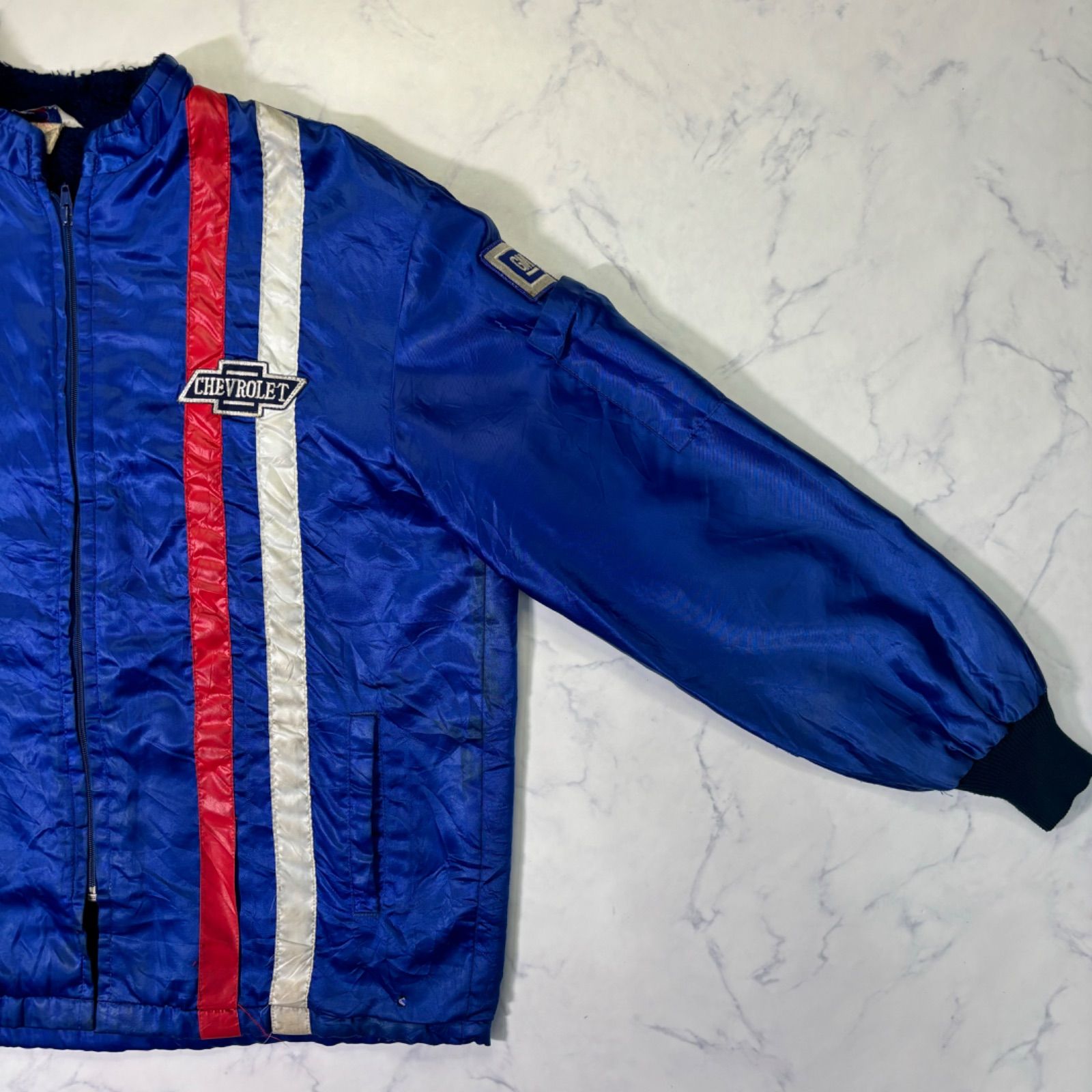 90s Chevrolet シボレー レーシングジャケット GM ナイロンジャケット
