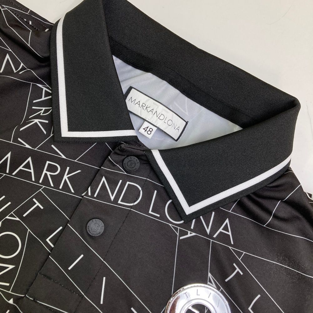 サイズ：48 MARK&LONA マークアンドロナ 2025年 半袖ポロシャツ 総柄