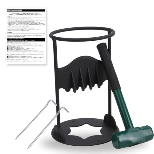 キャンプ歴13年 キャンプインストラクター監修 薪割り台 薪割り 薪割り機 固定式 ペグ２本 ハンマー付き キャンプ アウトドア 焚き火 薪ストーブ 暖炉 バーベキュー 安心 安全 簡単 mugenbo ハンマー ペグセット 2409 b 8 7