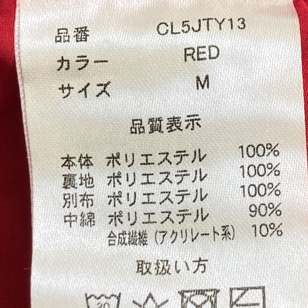 CLUNK クランク　中綿　ニット　ゴルフ　ジャケット　レッド サイズ　M CLUNK クランク 中綿 ニット ゴルフ ジャケット レッド サイズ M