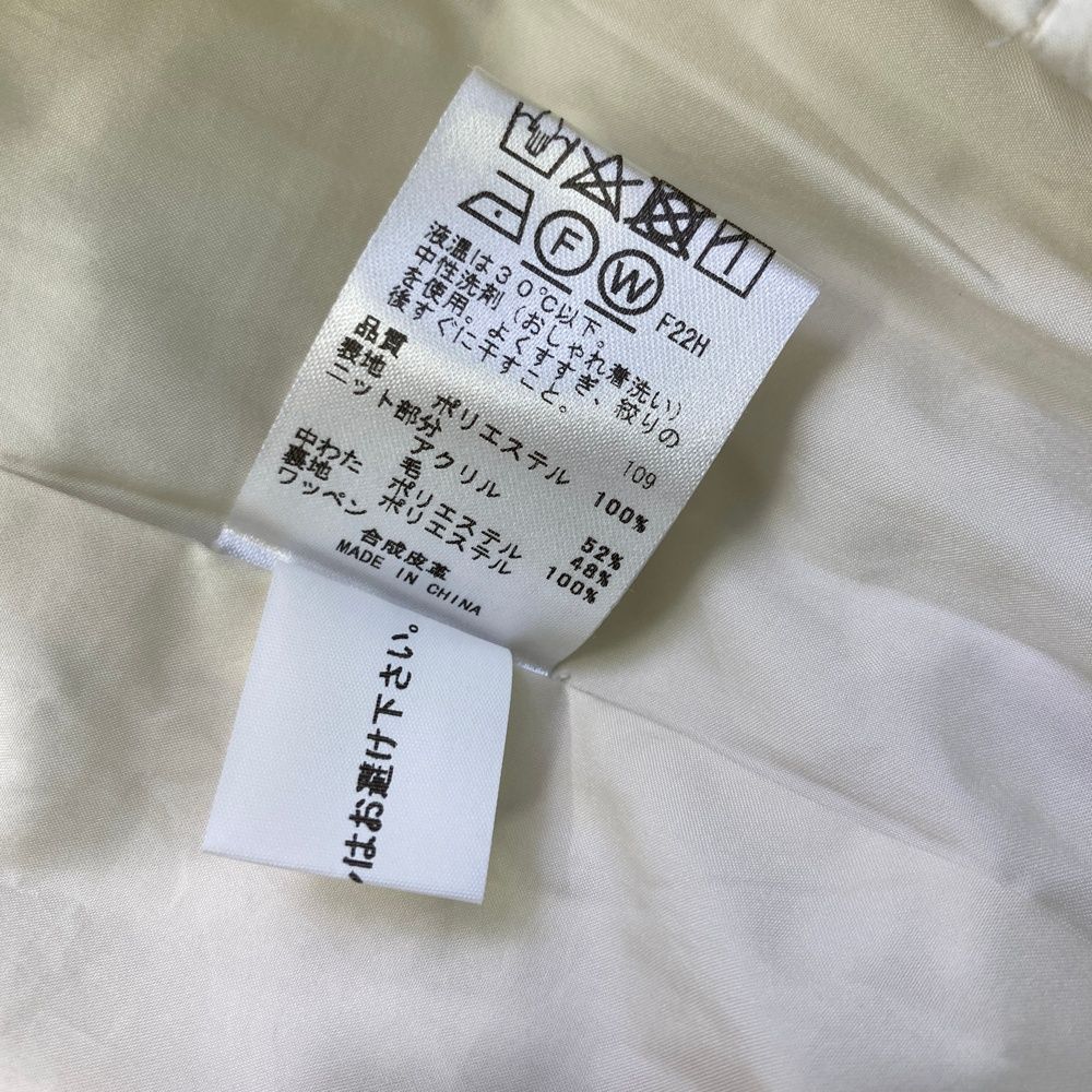 23区GOLF ニジュウサンクゴルフ　中綿 ジップワンピース ニット切替　M-L 23区GOLF ニジュウサンクゴルフ 中綿 ジップワンピース ニット切替 M-L