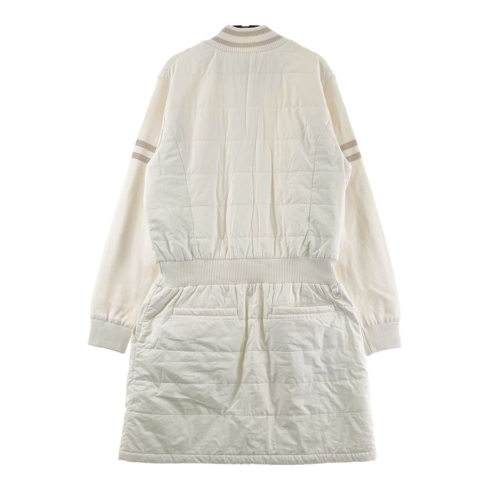 23区GOLF ニジュウサンクゴルフ　中綿 ジップワンピース ニット切替　M-L 23区GOLF ニジュウサンクゴルフ 中綿 ジップワンピース ニット切替 M-L