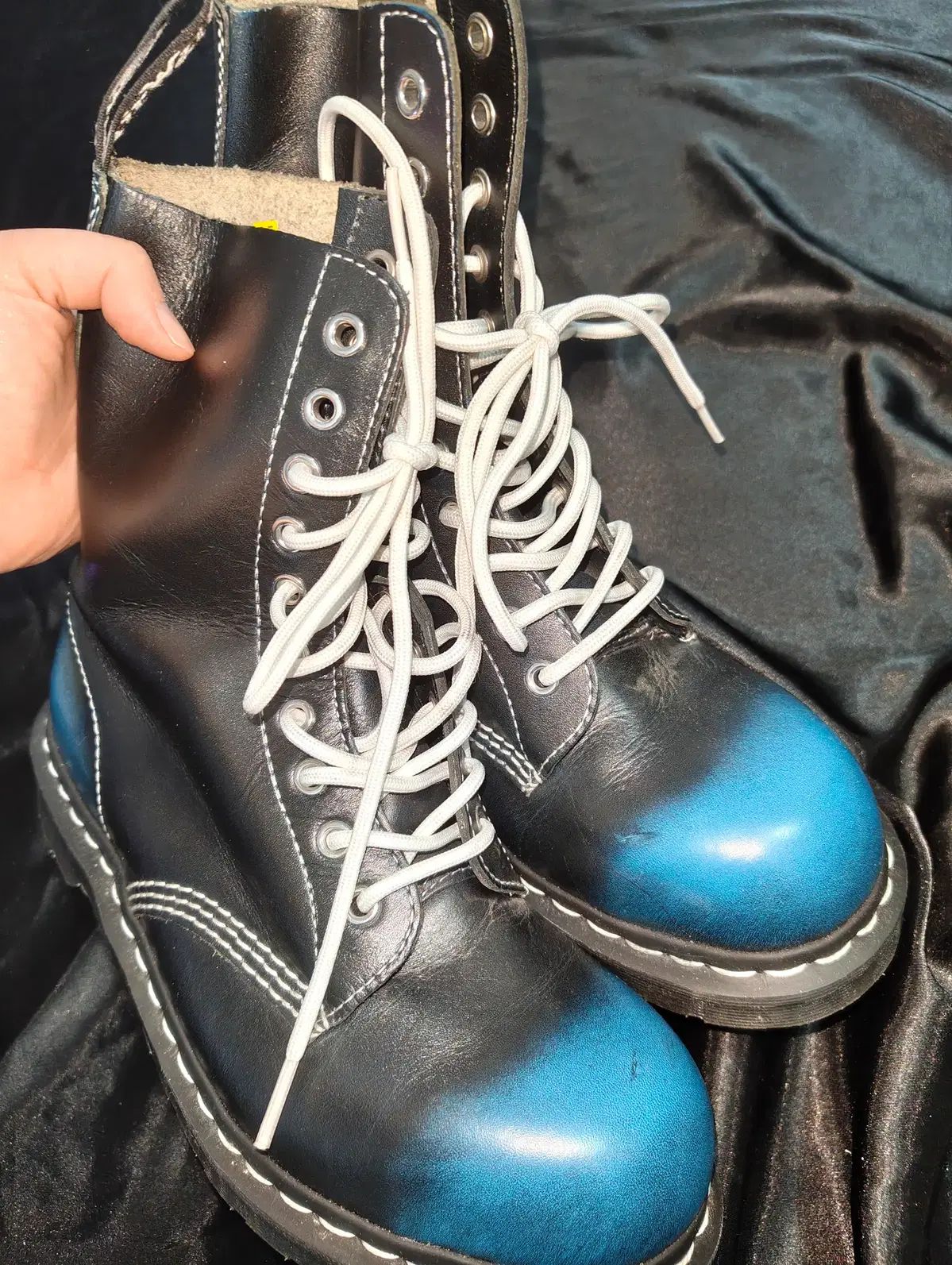 | み DR. MARTENS ドクターマーチン 1919 10ホール ブルースブラック ブーツ UK 7 260