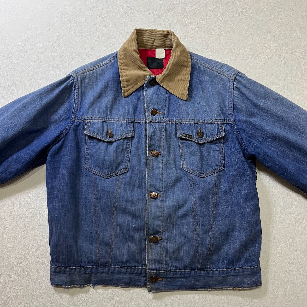 60~70s ROEBUCKS Sears 襟コーデュロイ デニムジャケット ローバックス