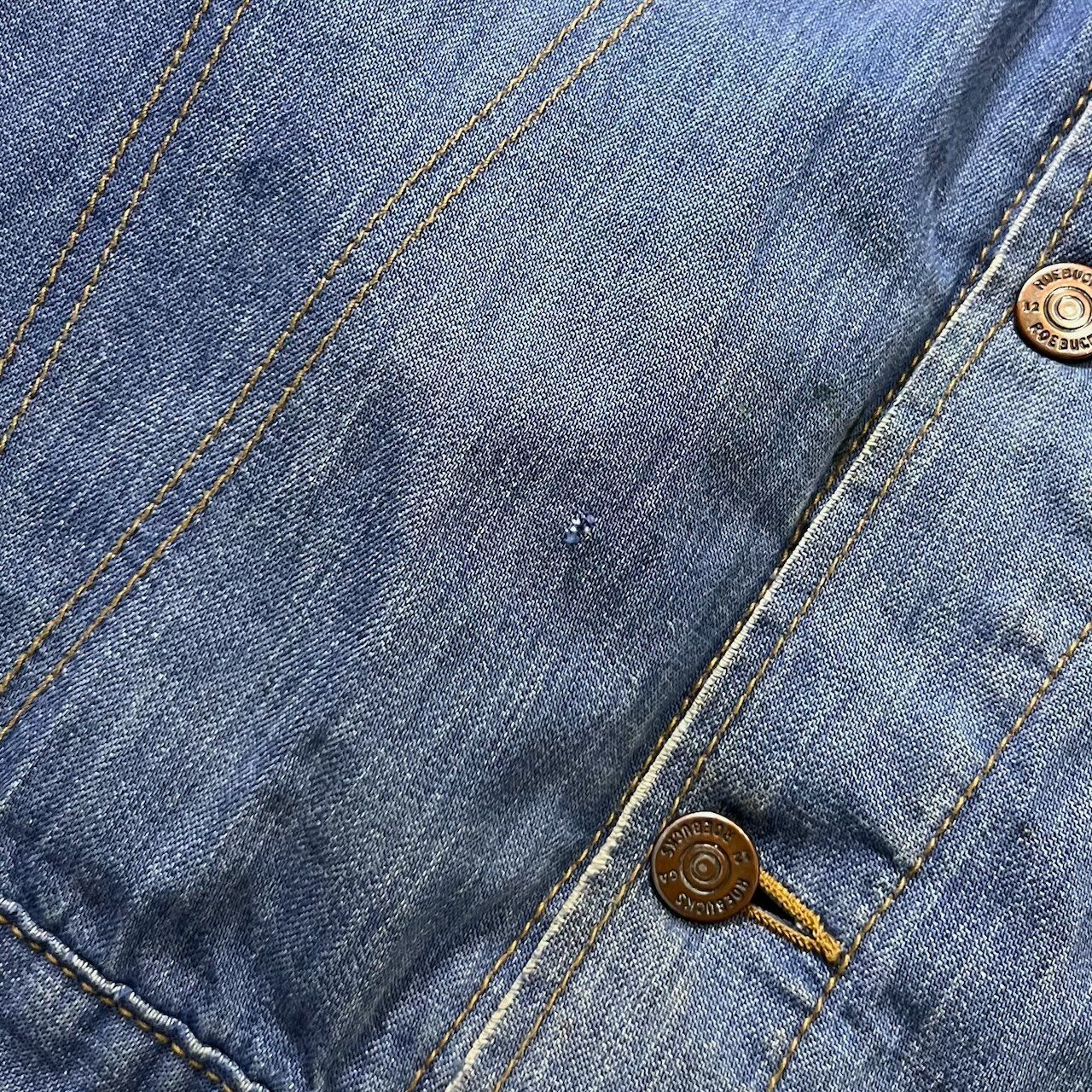 60~70s ROEBUCKS Sears 襟コーデュロイ デニムジャケット ローバックス 