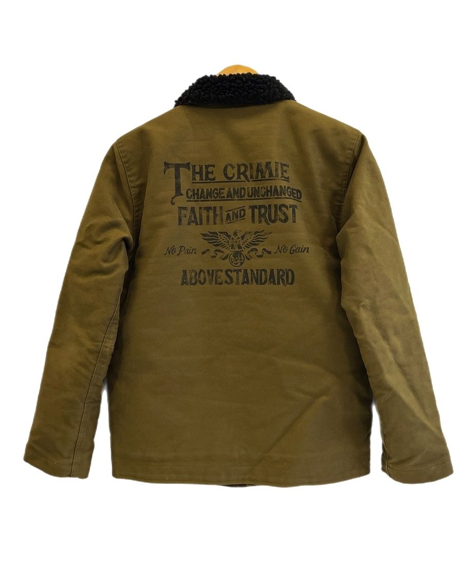 クライミー CRIMIE N-1 DECK JACKET デッキジャケット ステンシル入り 内ボア 緑 ジャケット カーキ Sサイズ 101 MT-5603