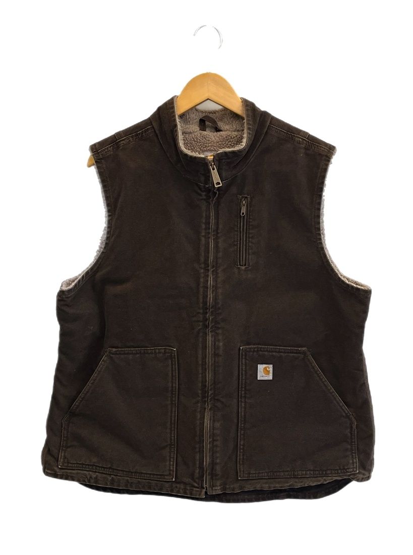 カーハート Carhartt 00 s 裏ボア ダックベスト メキシコ 茶 WV 001 XL ベスト ブラウン 101 MT-5604