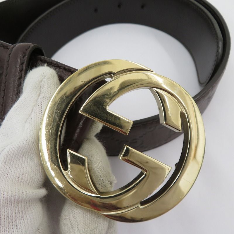 瀬戸大橋店】 中古 GUCCI | グッチ ベルト グッチシマ インター
