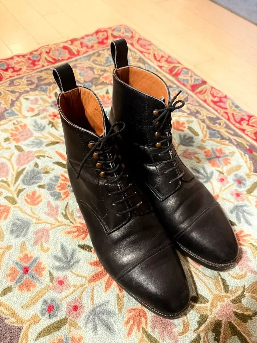 Meermin ミーミン キャップトゥー ドレス ブーツ ブラック