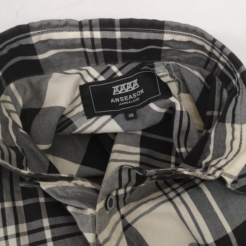 アンリアレイジ ANREALAGE アンシーズン ball shirts チェック ボール