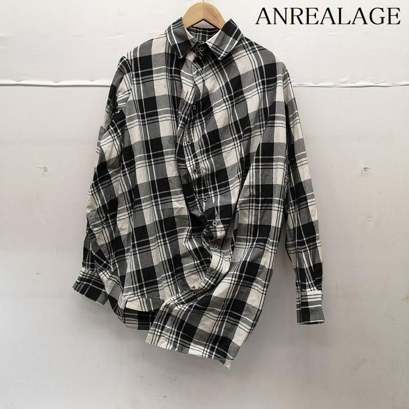 アンリアレイジ ANREALAGE アンシーズン ball shirts チェック ボール