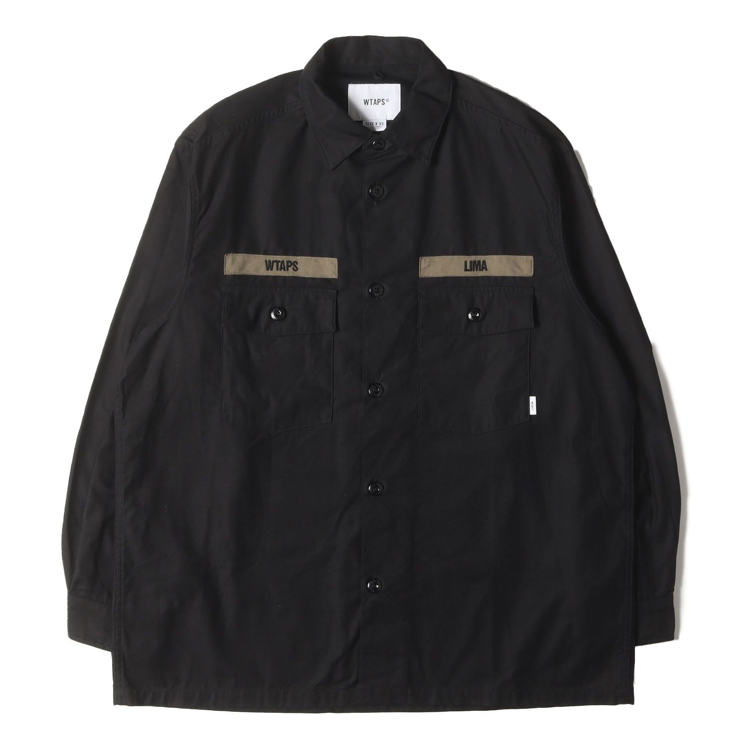 美品】WTAPS ダブルタップス シャツ ブラック 黒 サイズ:L | 24AW