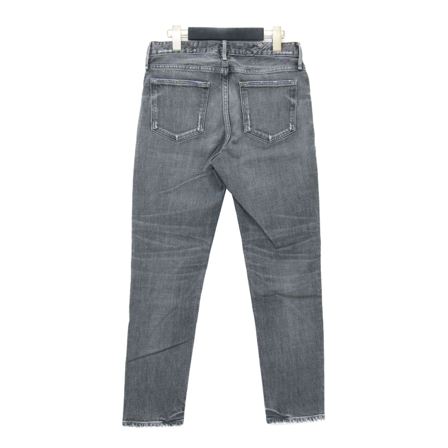 upper hights アッパー ハイツ パンツ グレー サイズ 24 | ステラ デニム THE STELLA テーパードシルエット アンクル丈 ストレッチ ダメージ加工 コットン ボトムス ジーンズ ジーパン レディース