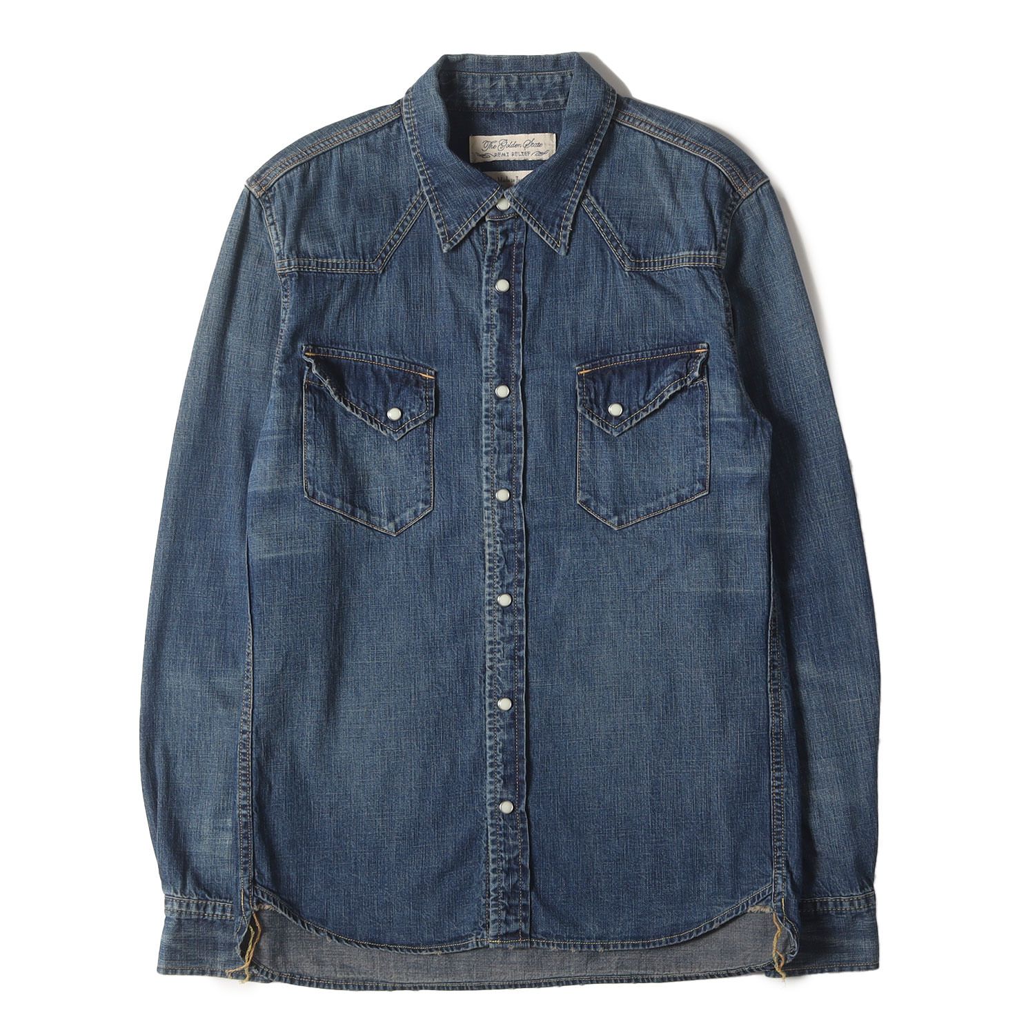 REMI RELIEF レミレリーフ シャツ インディゴ サイズ:L | ヴィンテージ