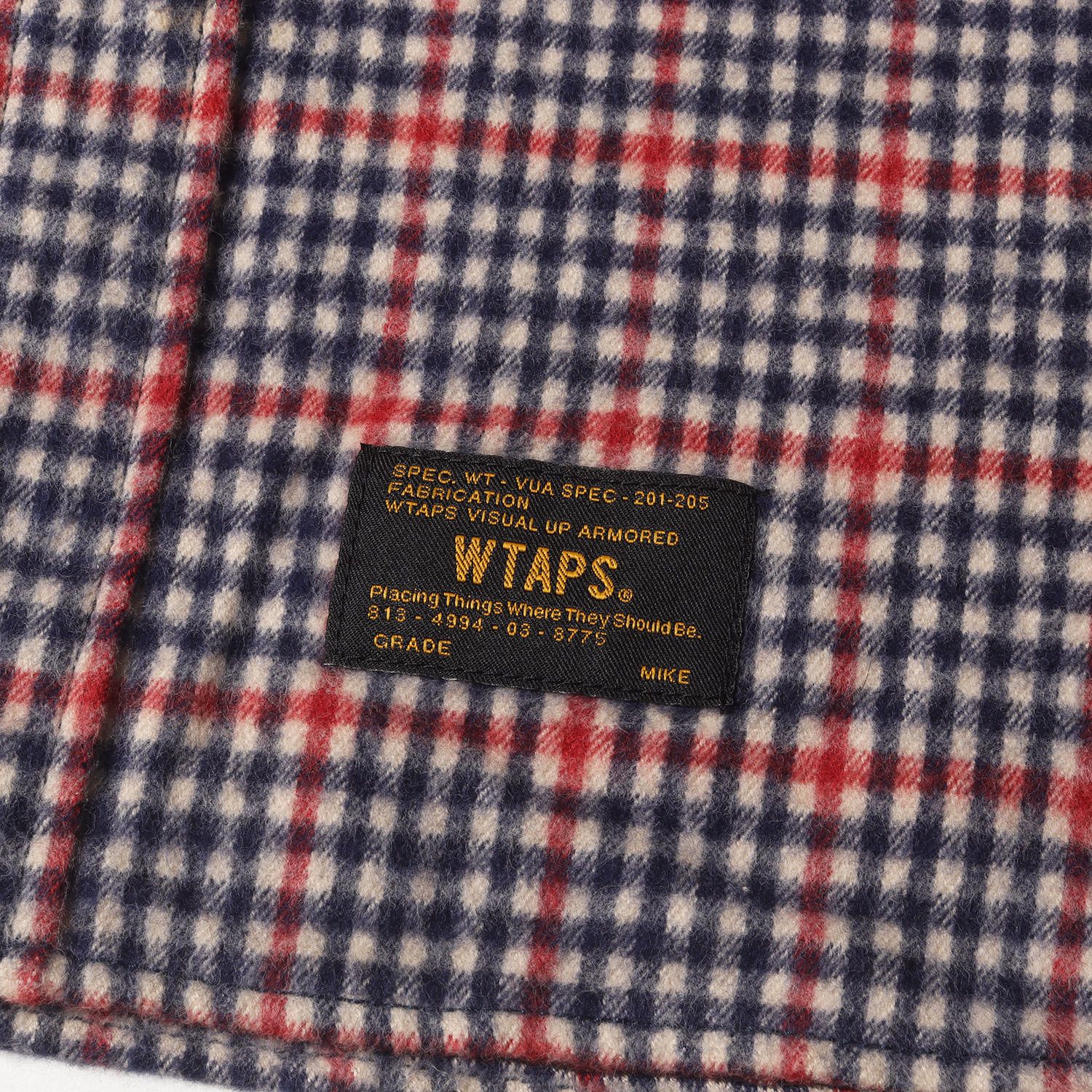 WTAPS ダブルタップス シャツ レッド ネイビー サイズ:M | チェック