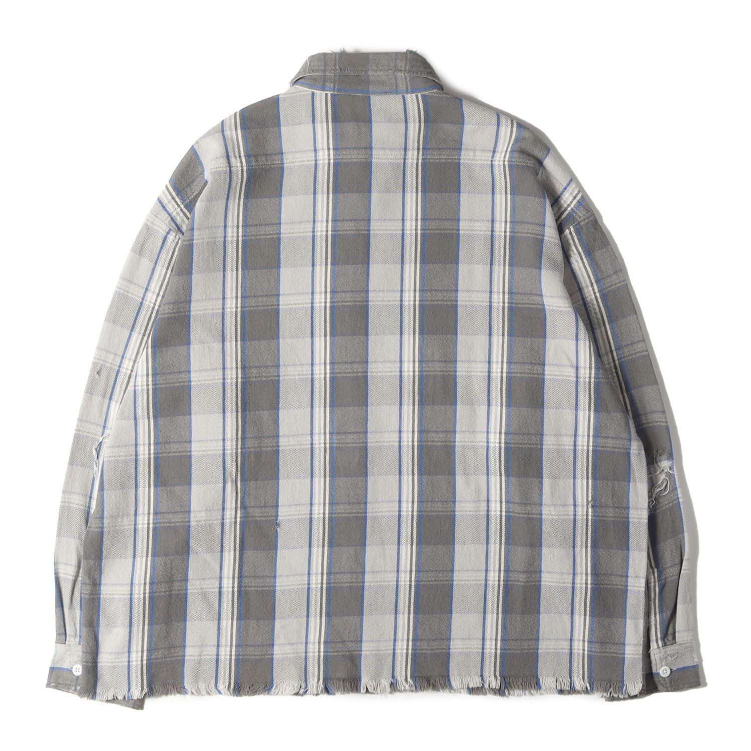 美品】SAINT MICHAEL セントマイケル シャツ グレー サイズ:L | 22AW 