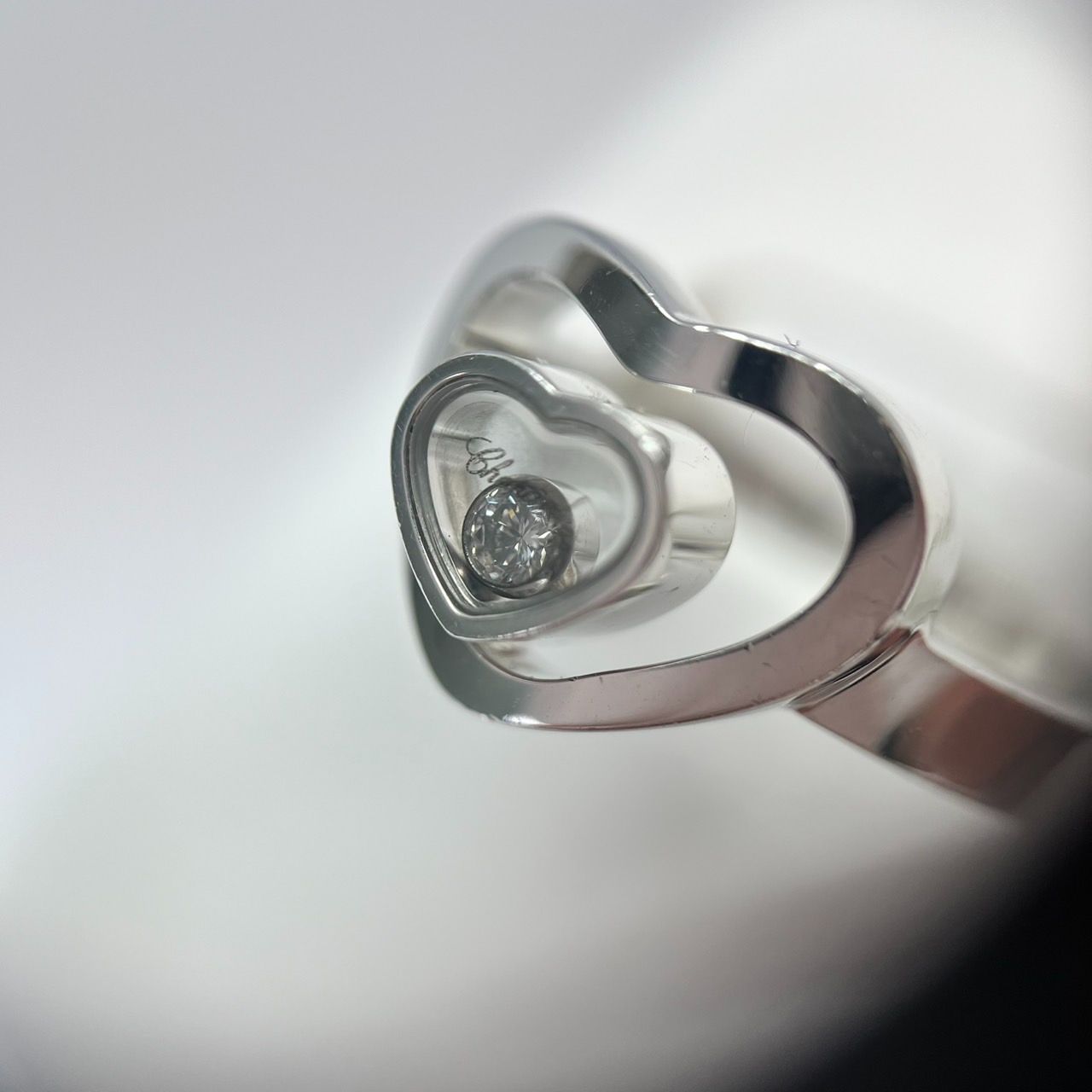 Chopard ハッピーダイヤモンド　K18WG リング ハート　約7号 Chopard ハッピーダイヤモンド K18WG リング ハート 約7号 Chopard