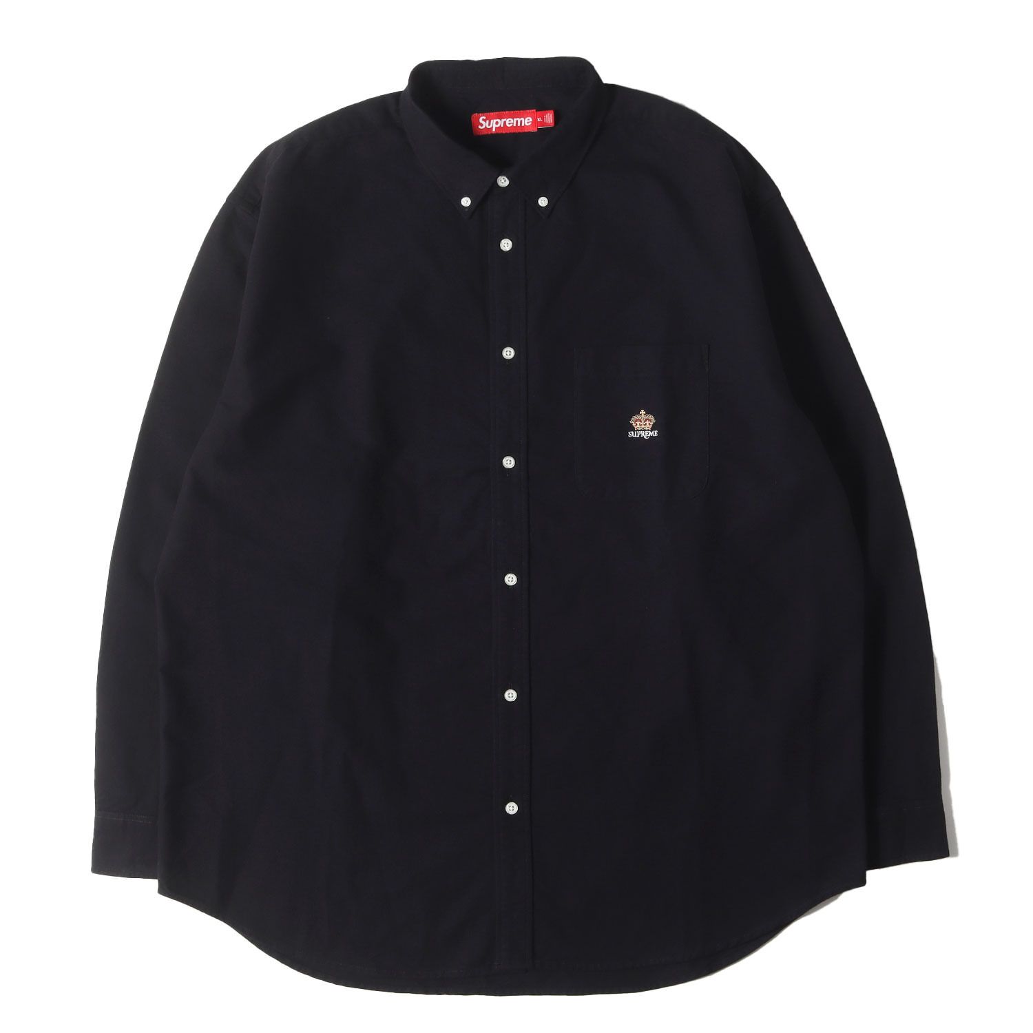 Supreme シュプリーム シャツ ブラック 黒 サイズ XL | 25 AW ルーズフィット フランネル オックスフォード ボタンダウンシャツ Loose Fit Flannel Oxford Shirt トップス
