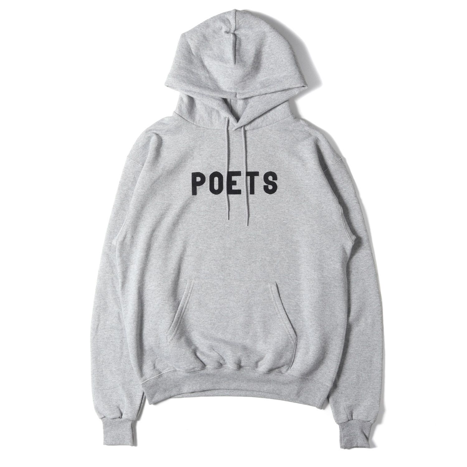 POETS ポエッツ パーカー ヘザーグレー サイズ M | Champion フロッキープリント スウェットパーカー トップス フーディー プルオーバー コラボ メンズ