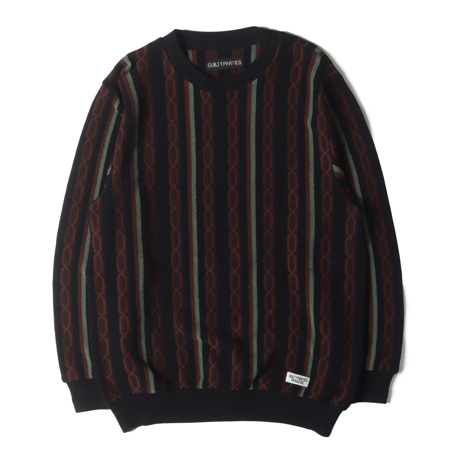 WACKO MARIA ワコマリア ニット ブラック ブラウン サイズ:M | 24SS 
