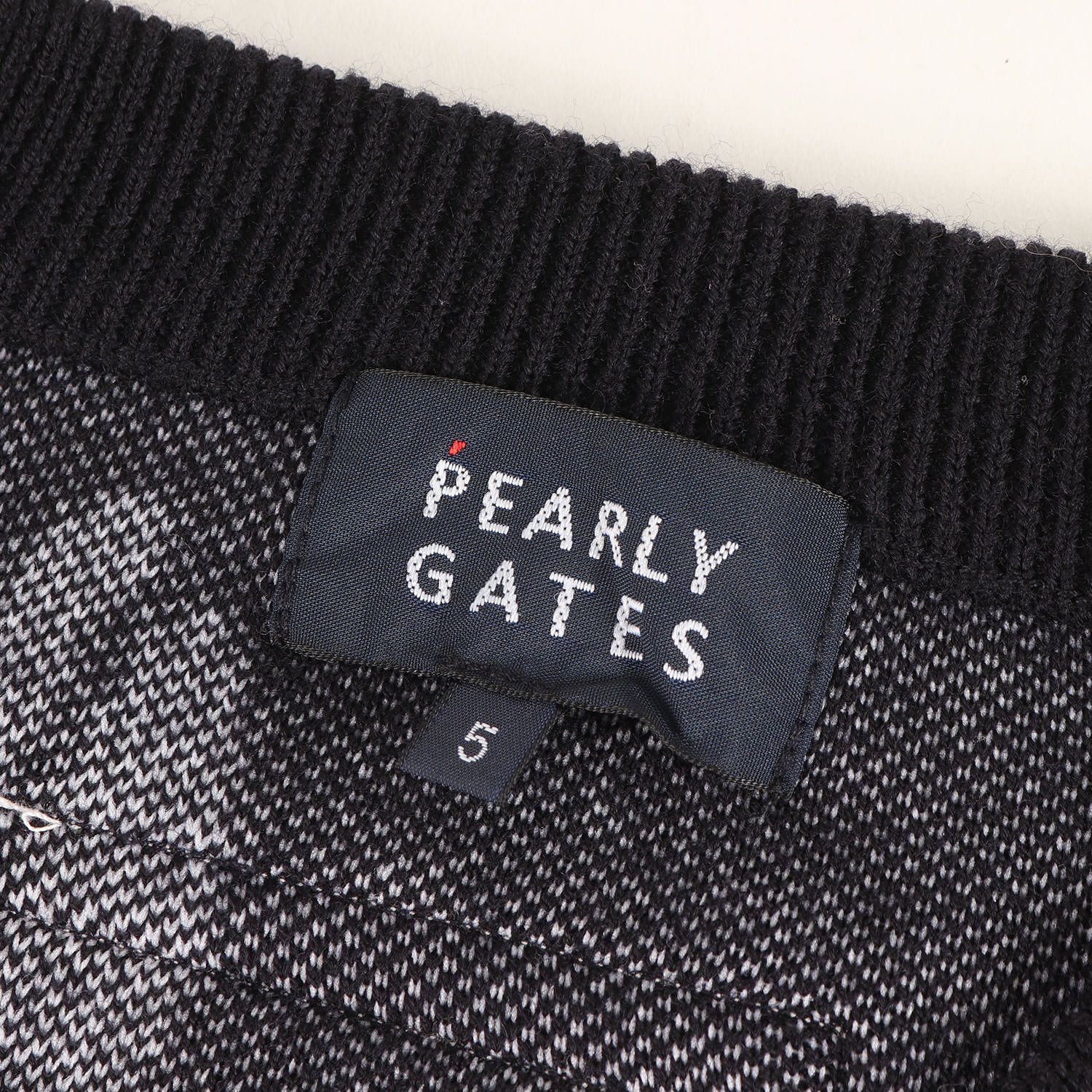 【パーリーゲイツ】美品 中綿 総柄 ブラック 0サイズ レディース 美品】PEARLY GATES パーリー ゲイツ ニット ブラック 黒 サイズ:5