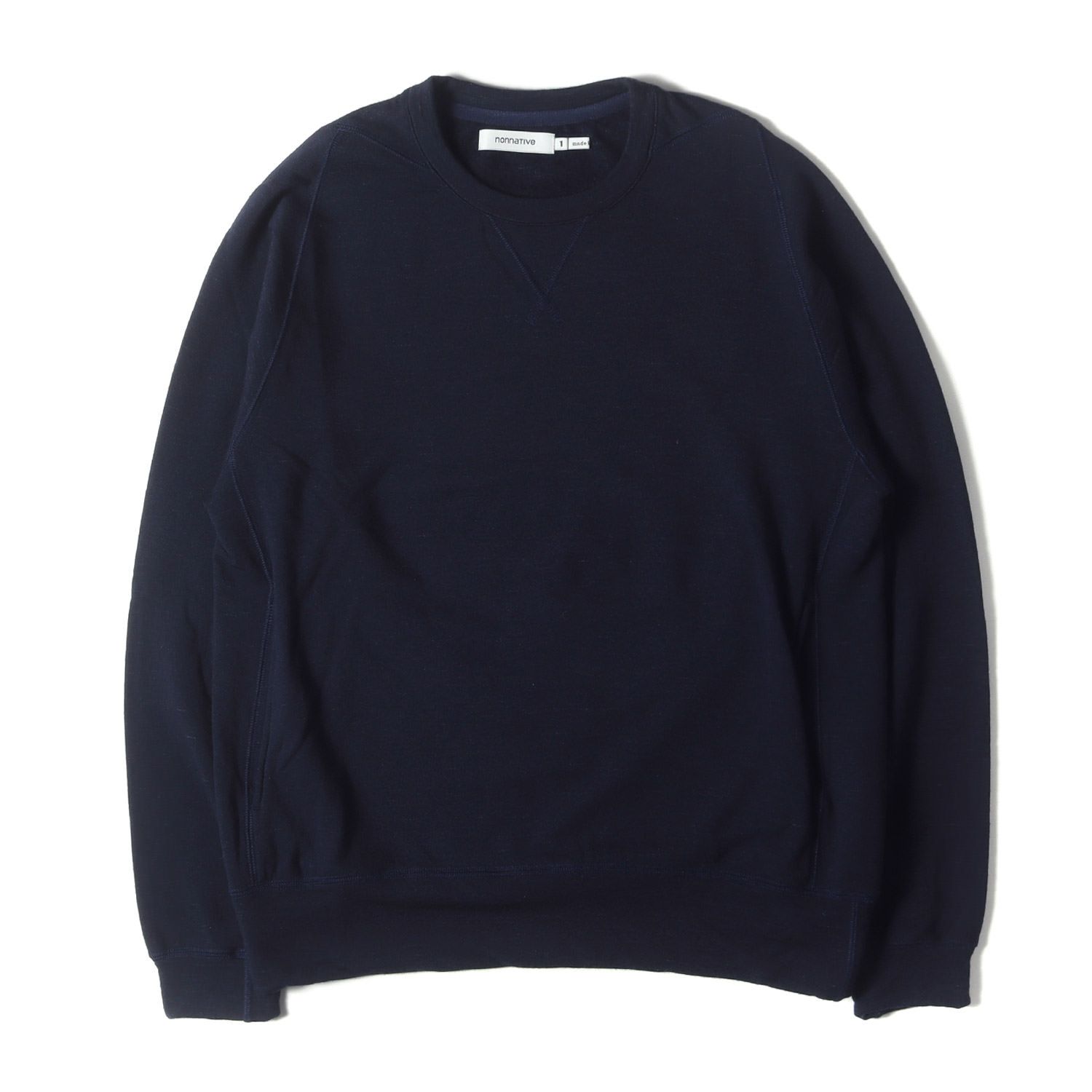 ノンネイティブ ネイビー 紺 サイズ 1 | 20 W|21 S マウントブレスウール クルーネック トップ DWELLER CREW PULLOVER W|N|P HEAVY JERSEY トップス メンズ