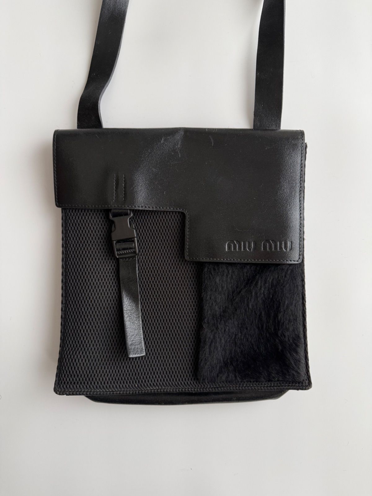 FW1999 MIU MIU LEATHER DOCKING SHOULDER BAG ミュウミュウ 1999年