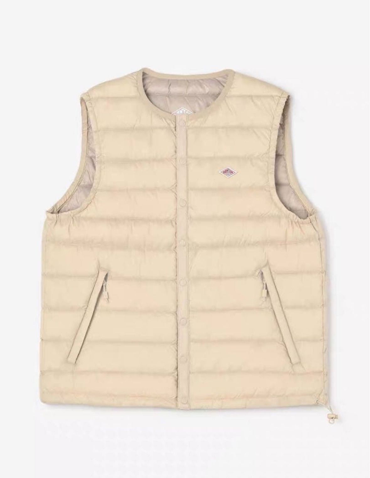 ダントン ナイロンタフタ ノーカラー インナーダウンベスト