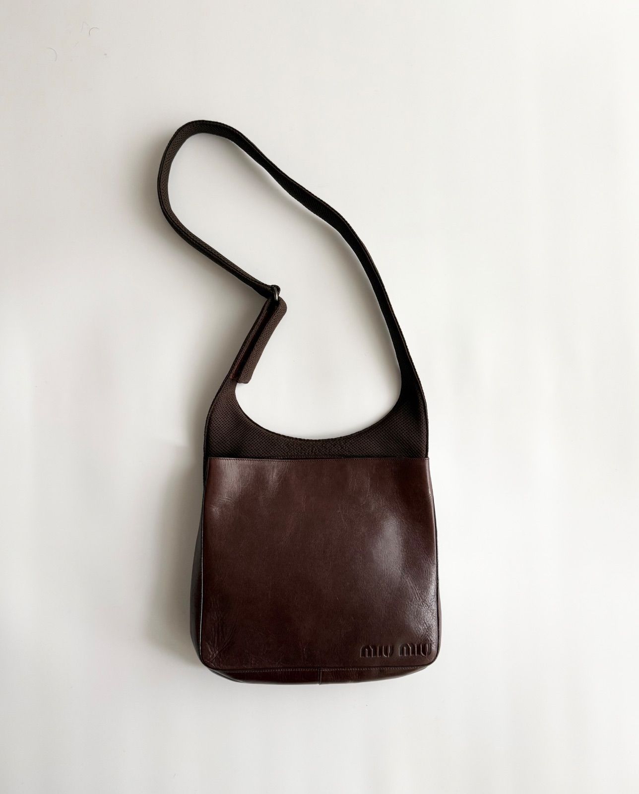 FW 1999 MIU LEATHER DOCKING BAG ミュウミュウ 1999年 archive アーカイブ レザー ドッキング ショルダーバッグ バッグ 90 s